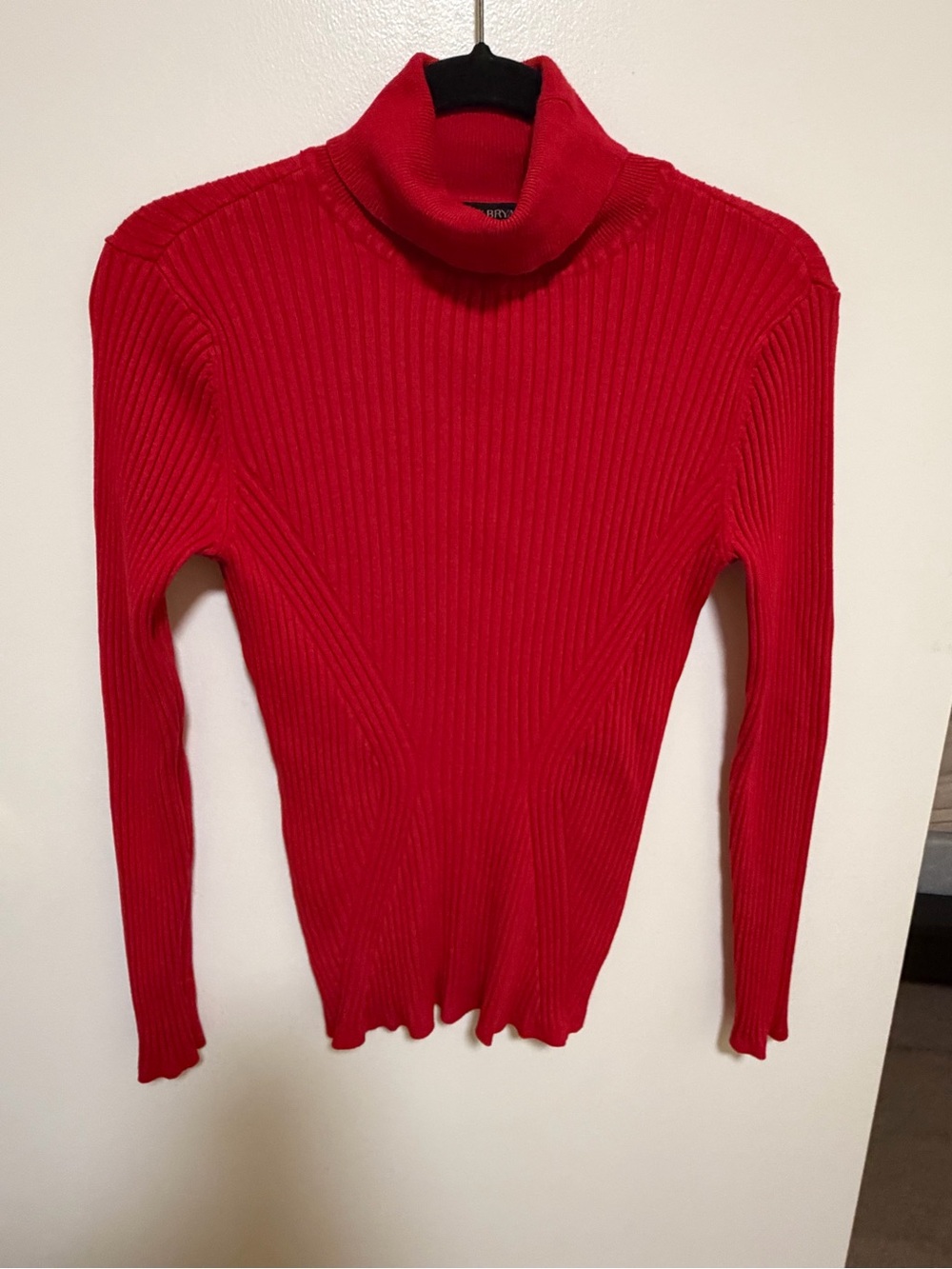 Lane Bryant Bright Red Ribbed Turtleneck Sweater